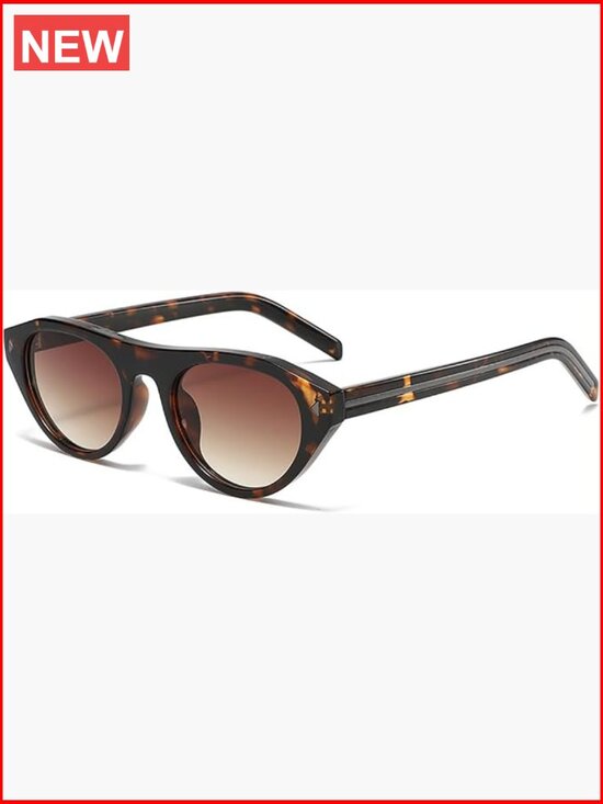 Retro Oval Cat Eye Sunglasses Women UV400 Protection Narrow Shades main image 5